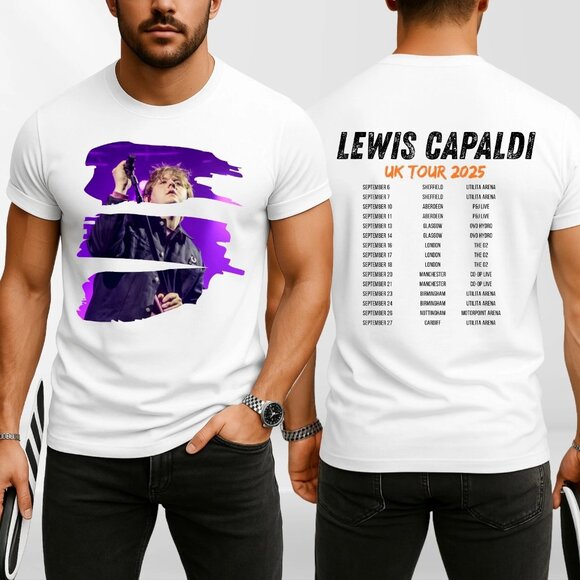 Lewis Capaldi UK Tour 2025 T-Shirt Concert 99 - Picture 1 of 6